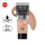 Faces Canada 3 in 1 All Day Hydra Matte Mini Foundation, 021 Warm Natural 15ml