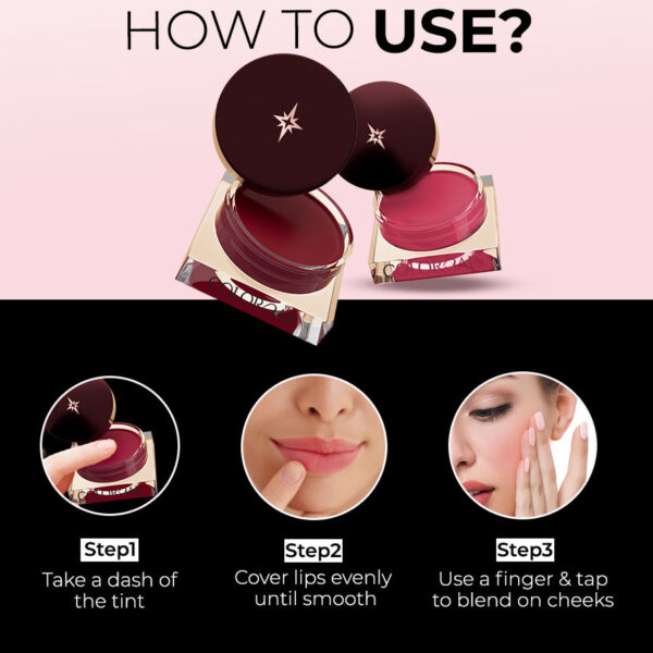 Colorbar Sinful Lip N Cheek Mousse Tint Juisy 008, 12ml - Image 3