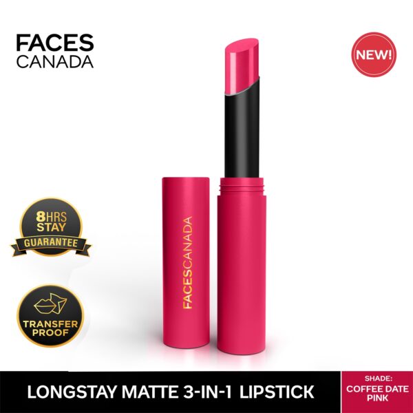 Faces Canada Long Stay Matte Lipstick, 02 Coffee Date Pink 2g