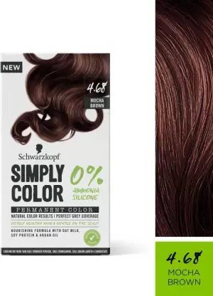 Schwarzkopf Simply Color Permanent Hair 4.68 Mocha Brown Hair Colour