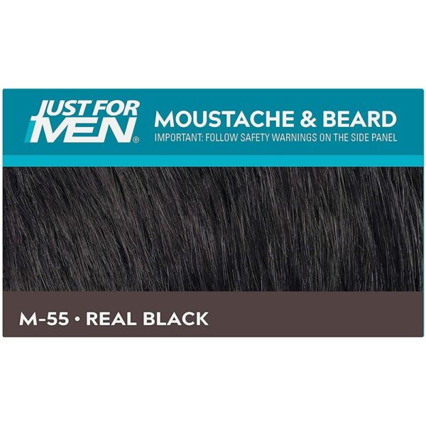 Just For Men Mustache & Beard Hair Color, Real Black M-55