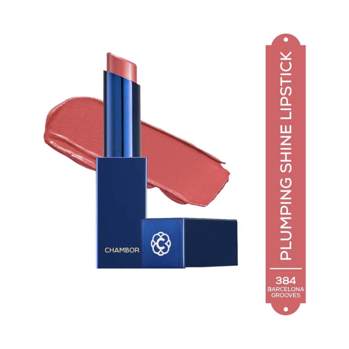 Chambor Tres Shine Plump Long-Lasting Lipstick, 384 Barcelona Grooves 3g