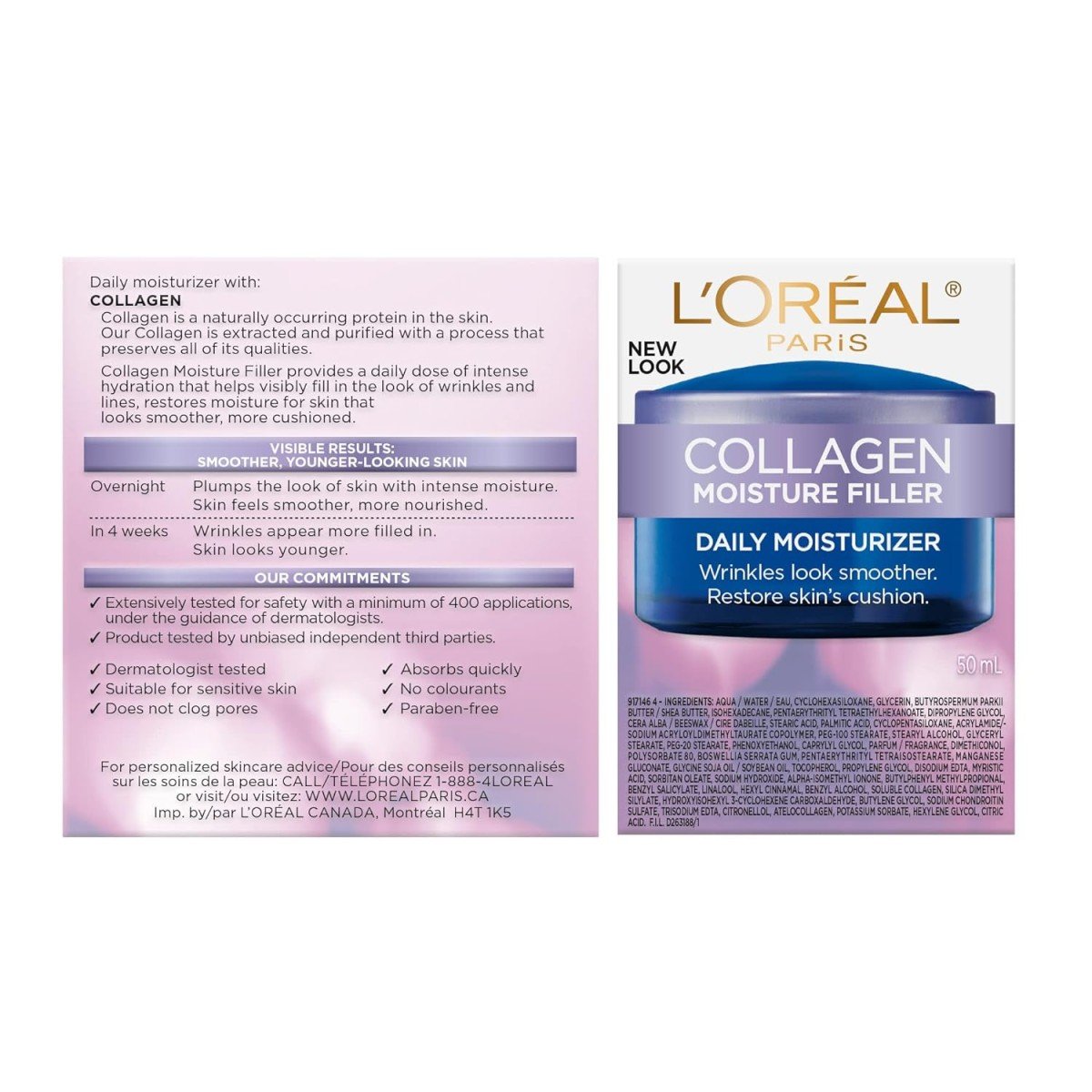 L'Oreal Paris Collagen Moisture Filler Facial Day Night Cream 48g