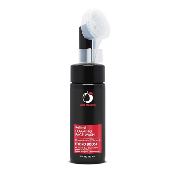 Just Peachy Hydro Boost Retinol Foaming Face wash With Hyaluronic Acid And Vitamin C For Smooth, Glow And Radiant Skin