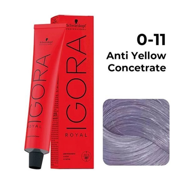 Schwarzkopf Igora Royal Hair Color, 0-11 Anti Yellow Concetnrate 60ml