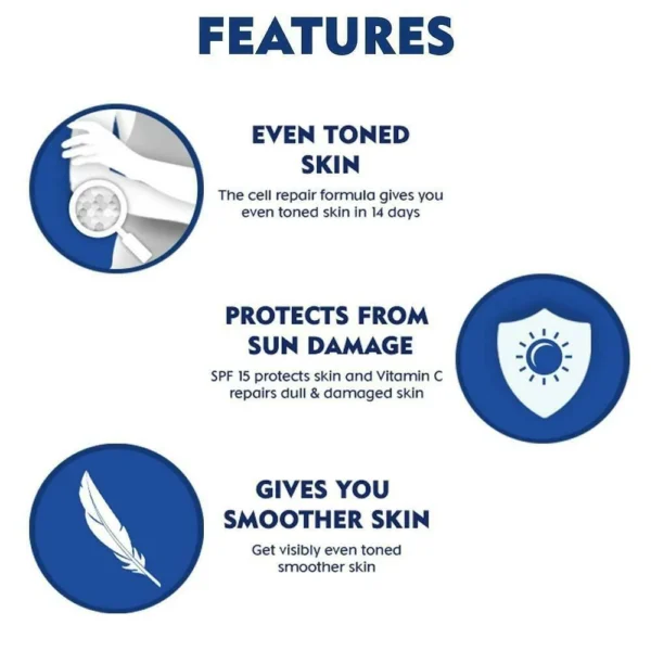 Nivea Extra Whitening Cell Repair SPF 15 Body Lotion 400ml - Image 4