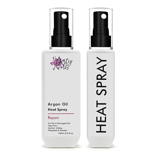 Dirty Works Argan Oil Heat Protection Hair Spray, 100ml