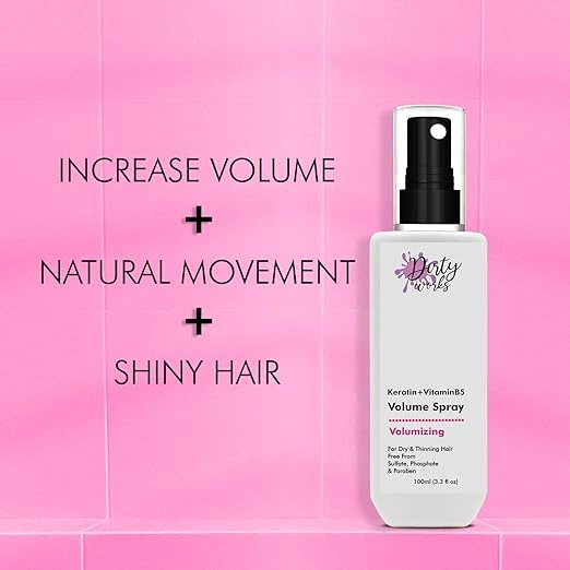 Dirty Works Keratin+Vitamin B5 Volumizing Boost Hair Spray 100ml - Image 2