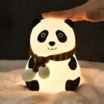 "Cute Panda Lamp for Home Decor - 7-Color RGB Touch Control Night Light | Perfect Birthday Gift for Kids!"