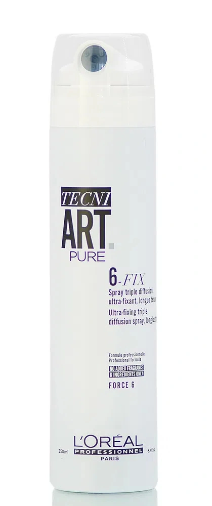 L'Oreal Professionnel Tecni.Art Pure 6-Fix Spray 250ml L'Oreal Professionnel Tecni.Art Pure 6-Fix Spray 250ml