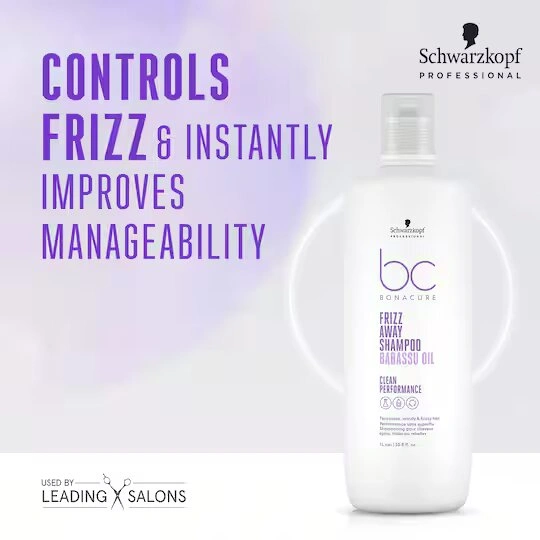 Schwarzkopf Professional Bonacure Frizz Away Shampoo with Babassu Oil 1000ml