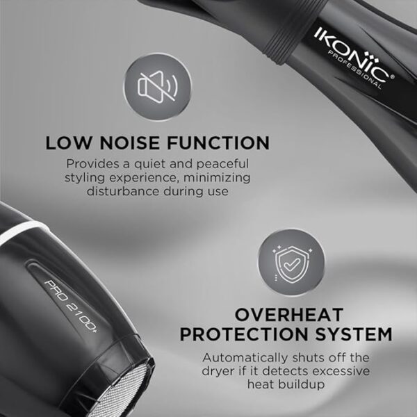 Ikonic Professional Pro 2100+ Dryer (Black)