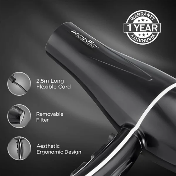 Ikonic Professional Pro 2100+ Dryer (Black)