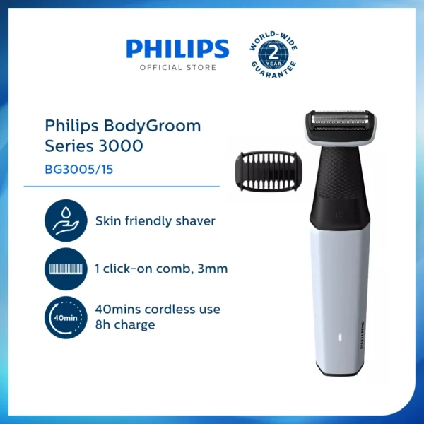 Philips BodyGroom Series 3000 BG3005/15 (with Electric Shaver for Men, Hair Trimmer