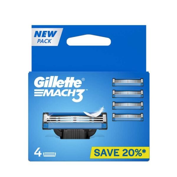 Gillette Mach 3 Turbo Manual Shaving Razor Blades (Cartridge) 4s pack