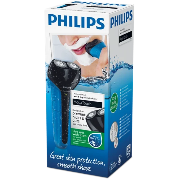 Philips AT600/15 AquaTouch Wet and Dry Electric Shaver (Blue)