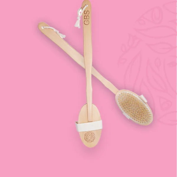 Global Beauty Secrets Dry Brush With 14 Inch Removable Wood Handle