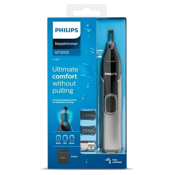 PHILIPS Unisex Nt3650/16 Series 3000 Waterproof Nose, Ear and Brow Trimmer