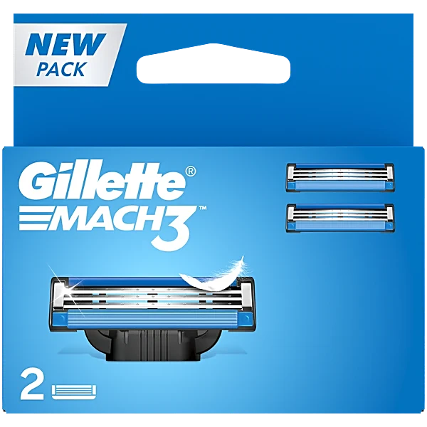 Gillette Mach3 Shaving Razor Cartridges, 2 pcs