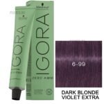 Schwarzkopf Professional Igora Zero AMM Ammonia-Free Color Cream (6-99 Dark Blonde Violet Extra) (60ml)