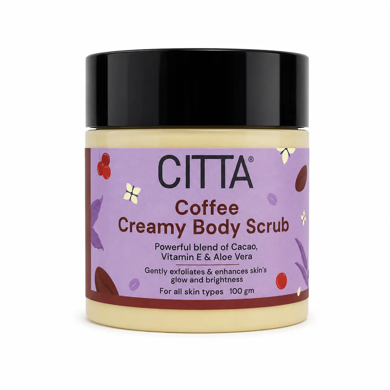 citta-coffee-creamy-body-scrub-glowing-skin-exfoliating-scrub-for-kp-strawberry-skin-rough-texture-main CITTA Coffee Creamy Body Scrub - Image 1