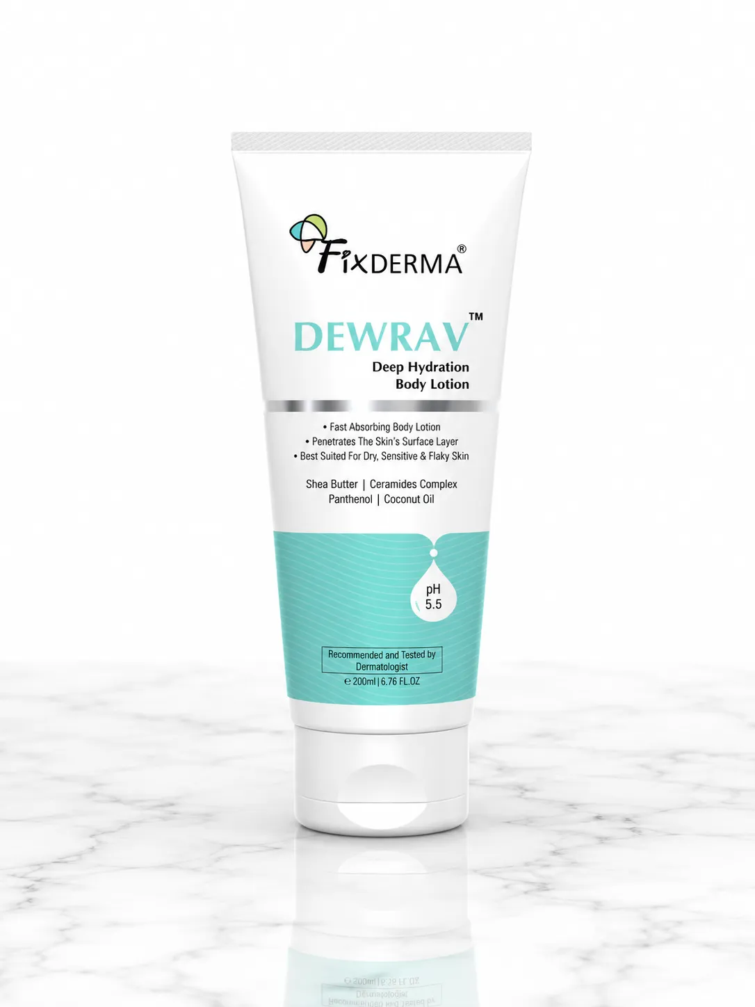 fixderma-dewrav-deep-hydration-body-lotion-200ml-24-hour-moisture-for-dry-skin Fixderma Dewrav Deep Hydration Body Lotion 200ml – 24-Hour Moisture for Dry Skin - Image 1