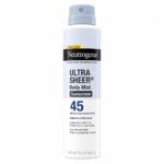 Neutrogena Ultra Sheer Body Mist Sunscreen Broad Spectrum SPF 45 141g