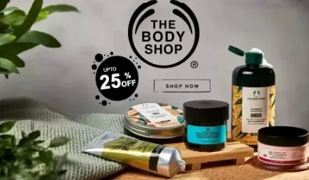 The Body Shop skincare, up to 25% off